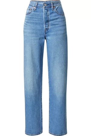 Levi's Ženy Rovné nohavice - Džíny 'RIBCAGE STRAIGHT ANKLE LIGHT INDIGO - WORN IN