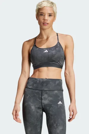 adidas Podprsenka Aeroreact Training Essentials Light Support Tie-Dye Flower-Print