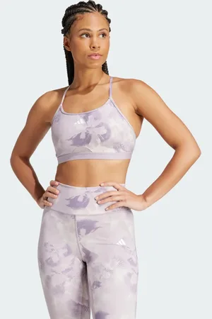 adidas Podprsenka Aeroreact Training Essentials Light Support Tie-Dye Flower-Print