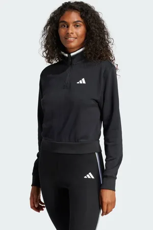 adidas Sportovní bunda Essentials Color Pop French Terry Crop Quarter-Zip