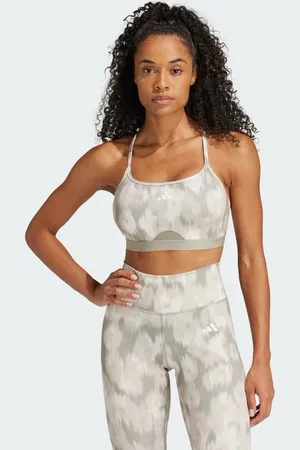 adidas Aeroreact Training Essentials Light-Support Allover Print Bra