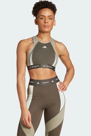 adidas Podprsenka Techfit Medium-Support High-Neck Colorblock