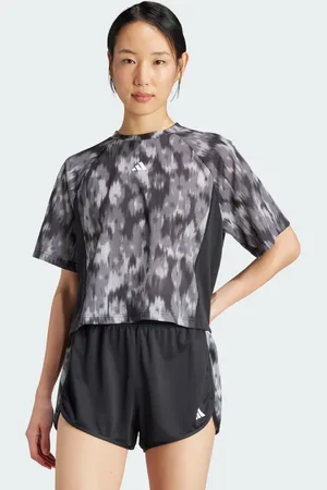 adidas Train Essentials Allover Print Flower Tie-Dye T-Shirt
