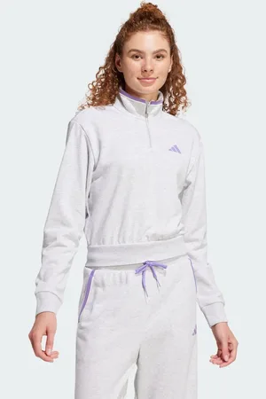 adidas Sportovní bunda Essentials Color Pop French Terry Crop Quarter-Zip