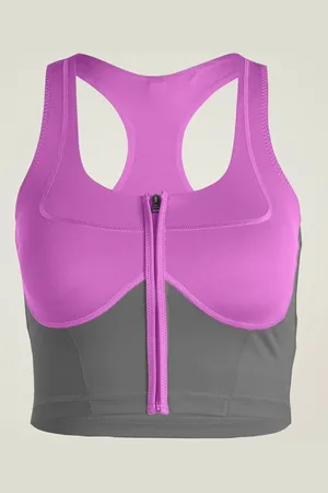 adidas Zkrácený top by Stella McCartney Two-Tone Zipped
