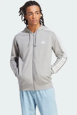 adidas Mikina Essentials French Terry 3-Stripes Full-Zip