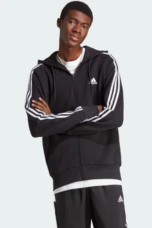 adidas Mikina Essentials French Terry 3-Stripes Full-Zip