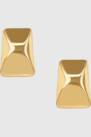 ANINE BING Curved Rectangle Earrings