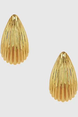 ANINE BING Ribbed Drop Earrings