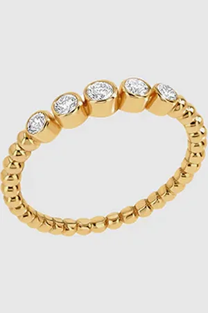 ANINE BING Gradual Diamond Pinky Ring