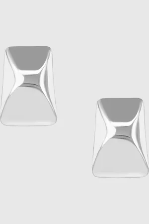 ANINE BING Curved Rectangle Earrings