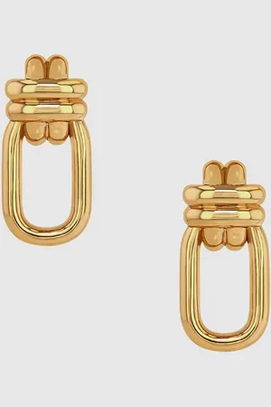 ANINE BING Signature Link Double Cross Earrings