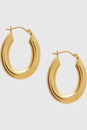 ANINE BING Tubular Oval Hoop Earrings