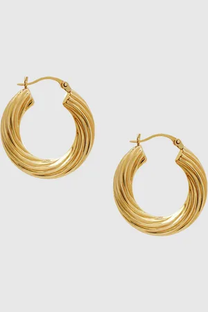 ANINE BING Twist Hoop Earrings
