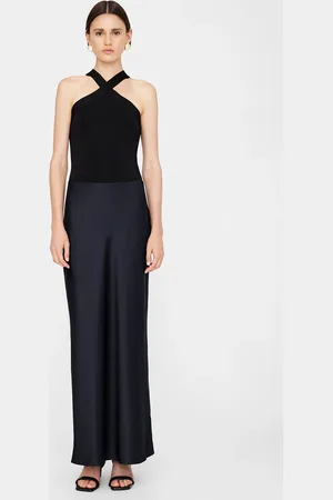 ANINE BING Bar Silk Maxi Skirt