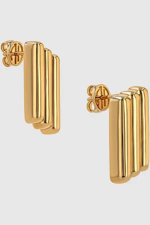 ANINE BING Diagonal Coil Earrings