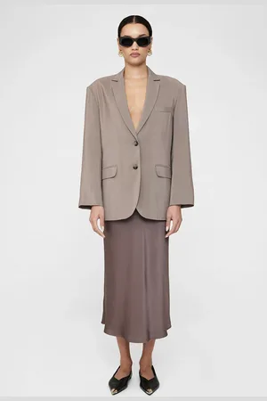 ANINE BING Bar Silk Skirt
