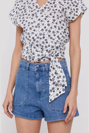 Pepe Jeans Kraťasy ADELINE dámské, hladké, high waist