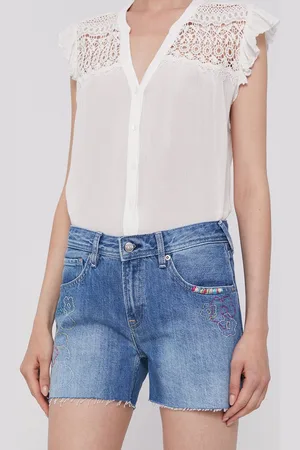 Pepe Jeans Kraťasy dámské, s aplikací, medium waist