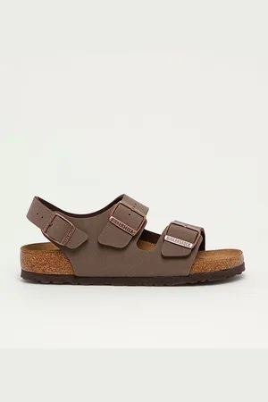 Birkenstock Kožené sandály Milano 634503-Mocca