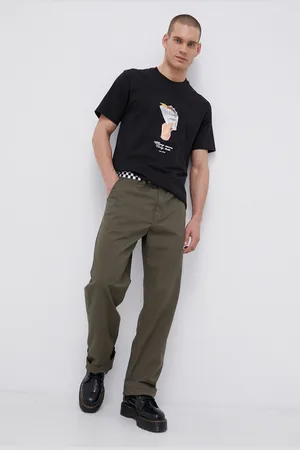 Vans Kalhoty pánské, barva, ve střihu chinos, VN0A5FJBKCZ1-grape.leaf