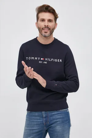 Tommy Hilfiger Mikina pánská, tmavomodrá barva, s aplikací, MW0MW11596