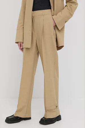 Herskind Kalhoty Logan dámské, barva, jednoduché, high waist