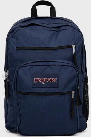 JanSport Batoh tmavomodrá barva, velký, s aplikací