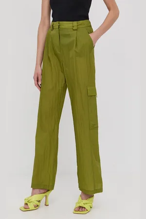 Patrizia Pepe Kalhoty dámské, barva, jednoduché, high waist