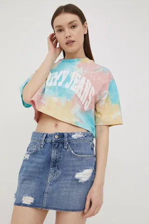 Superdry Džínová sukně mini, jednoduchý