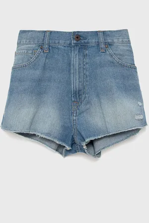 Pepe Jeans Dětské riflové kraťasy hladké, nastavitelný pas