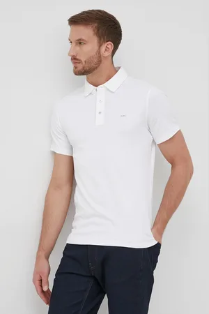 Michael Kors Bavlněné polo tričko barva, hladký