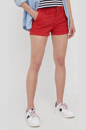 Pepe Jeans Bavlněné šortky Balboa Short dámské, barva, hladké, medium waist
