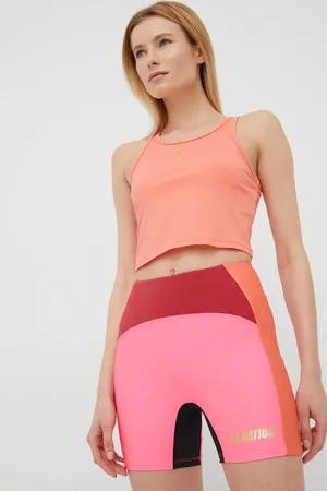 P.E Nation Tréninkové šortky Flyaway dámské, barva, vzorované, high waist