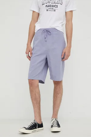 Lee Šortky s příměsí lnu Relaxed Drawstring S Misty Lilac barva