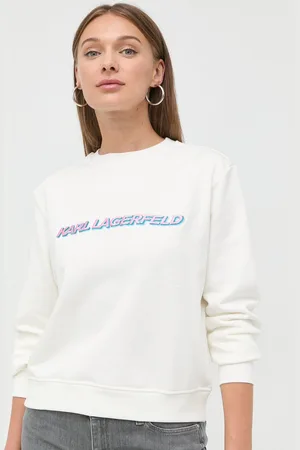 Karl Lagerfeld Bavlněná mikina dámská, barva, s aplikací