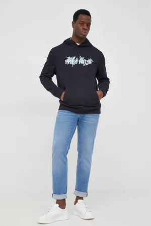 Tommy Hilfiger Bavlněná mikina pánská, tmavomodrá barva, s aplikací