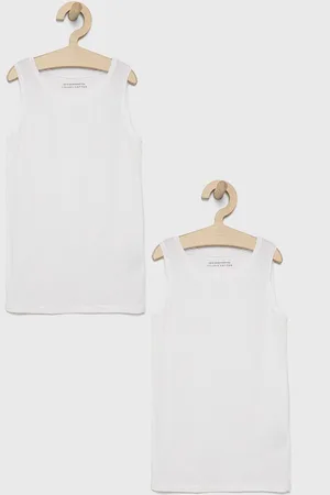 Benetton Dětské tričko (2-pack) barva, hladké