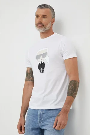 Karl Lagerfeld Bavlněné tričko barva, s potiskem, 500251.755071