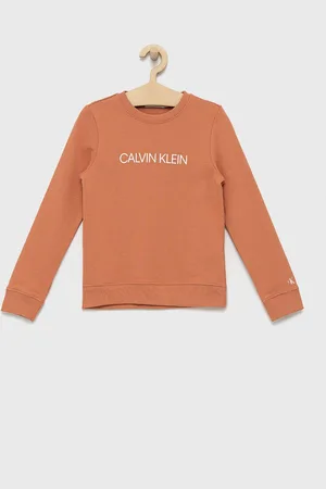 Calvin Klein Dětská bavlněná mikina barva, s potiskem