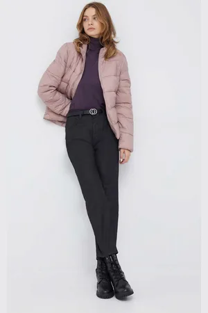 Sisley Kalhoty dámské, barva, jednoduché, high waist