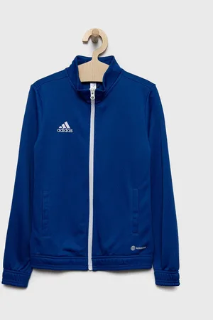 adidas Dětská mikina tmavomodrá barva, s aplikací