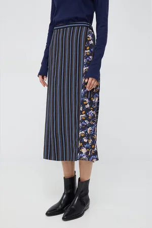 Paul Smith Sukně tmavomodrá barva, midi