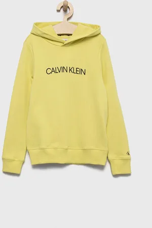 Calvin Klein Dětská bavlněná mikina barva, s potiskem