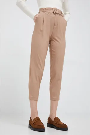 Benetton Kalhoty dámské, barva, jednoduché, high waist