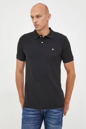 Benetton Bavlněné polo tričko barva