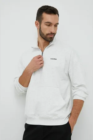 Calvin Klein Pyžamová mikina pánská, barva, s potiskem, 000NM2299E