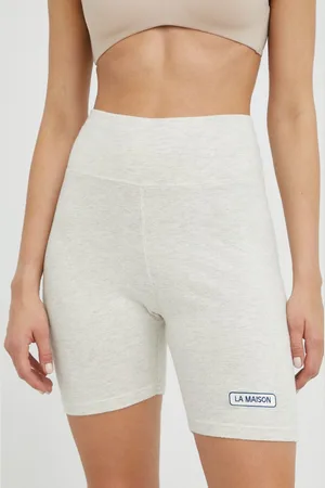 American Vintage Kraťasy dámské, barva, s aplikací, high waist