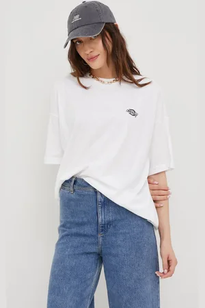 Dickies Bavlněné tričko barva, DK0A4Y1BWHX1-WHITE