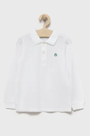 Benetton Dětské bavlněné tričko s dlouhým rukávem barva